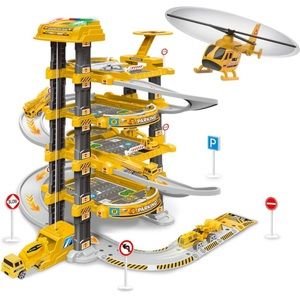 Garage Playset, Car Garage Toys for Boys with Electric Elevator, Tower Cars Kids